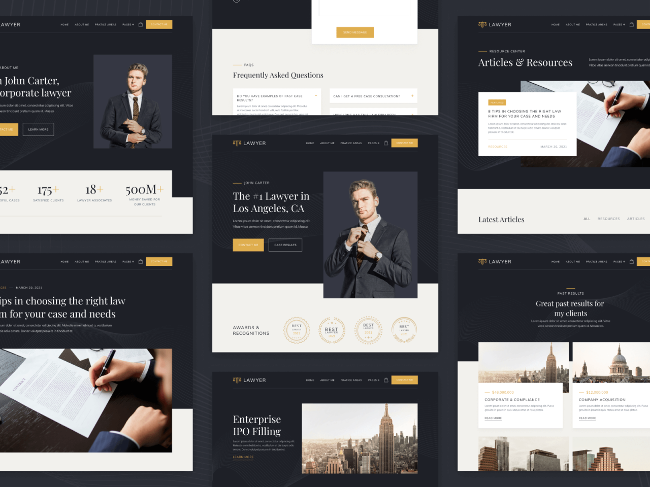 Web design - lawyer on Behance