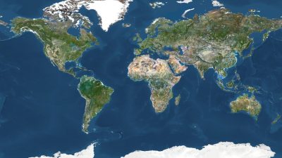 World Map With The Continents