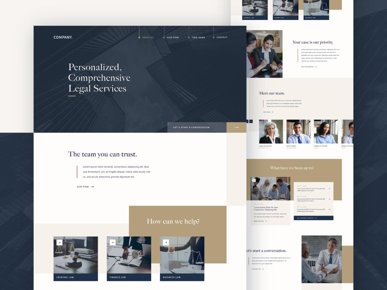 Attorney Website by Aqib on Dribbble